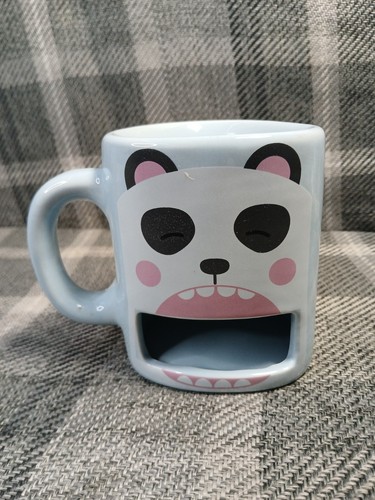 Cute mug with cookie holder - cookie,