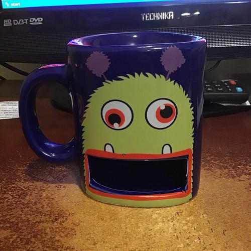 Green monster mug with biscuit - mug,