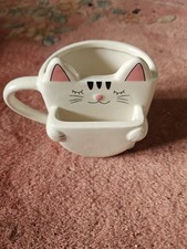 Cat Design Mug With Biscuit